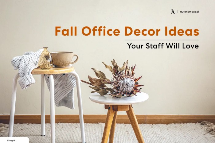 How to decorate an office for fall