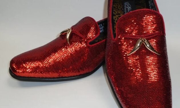 Sequin dress shoes men