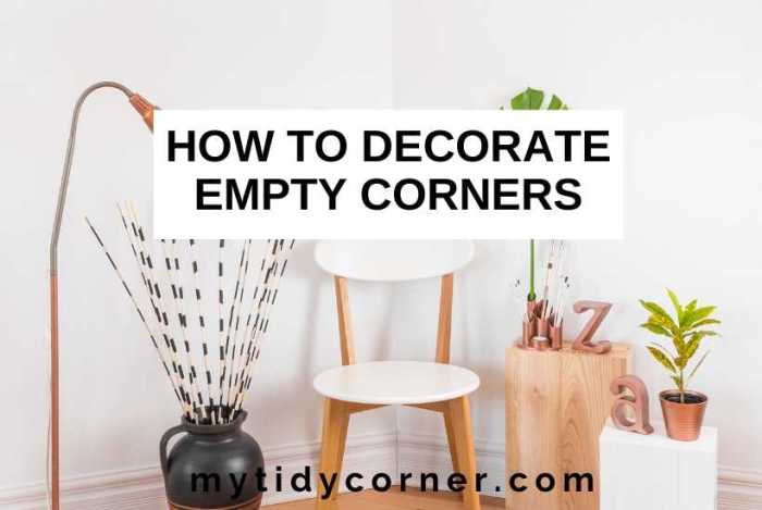 How to decorate small corner in living room