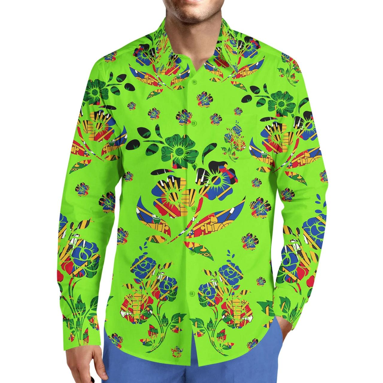 Lime green dress shirt mens