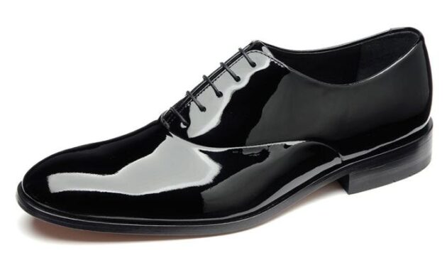 Shoes leather patent men dress sole soft rubber office man formal