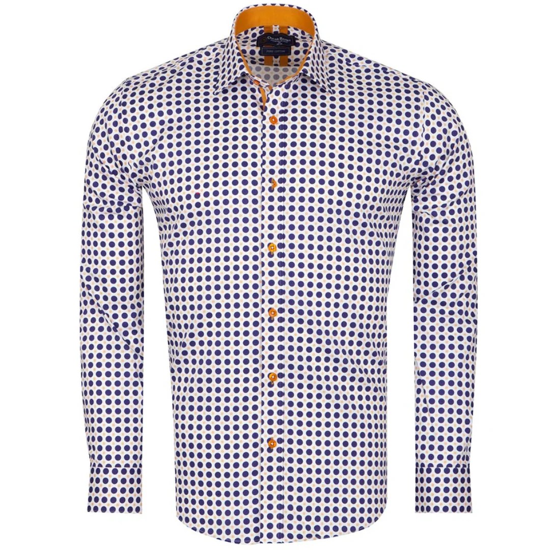 Mens blue and gold dress shirt