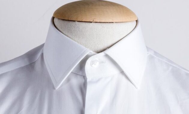 Mens white collar dress shirt